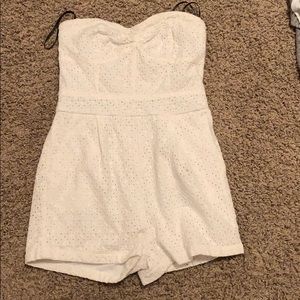 Short white romper